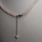 Infinity Rose Quartz 18+2 Inches Necklace - Necklaces & Pendants - British D'sire
