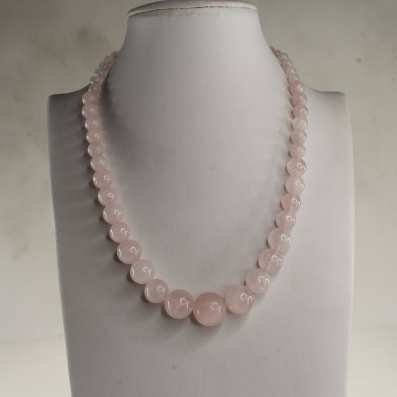 Infinity Rose Quartz 18+2 Inches Necklace - Necklaces & Pendants - British D'sire