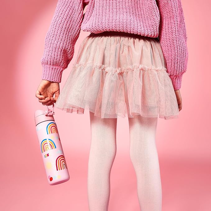 Ion8 Steel Water Bottle, 600 ml, Leak Proof, Easy to Open, Secure Lock, Flip Cover, Fits Cup Holders, Carry Handle, Durable, Metal Water Bottle Secondary image