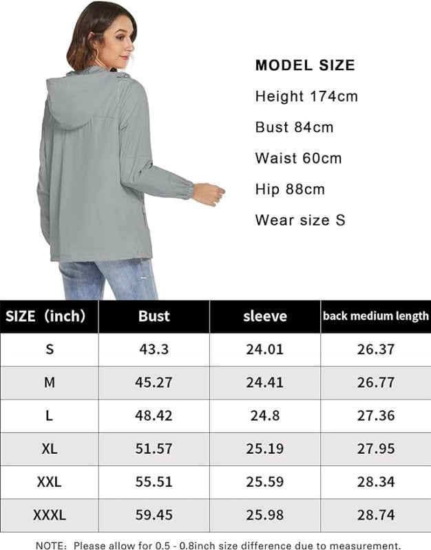 iWoo Womens Waterproof Jackets Lightweight Raincoat Rain Jacket Packaway Rain Coats With Hoodie Secondary image
