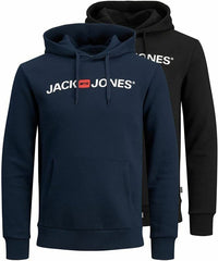 Jack & Jones Men’S 2 Pack Long Sleeve Pullover Hoodie - Mens Hoodies & Sweatshirts - British D'sire