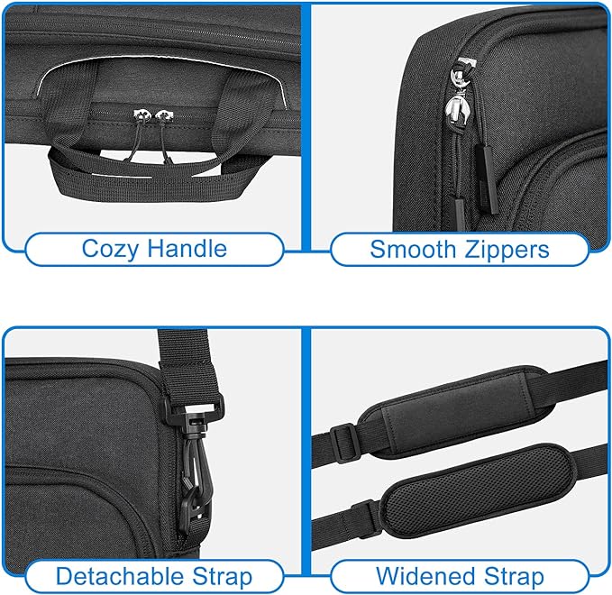 JETech 15 15.6 16 Inch Laptop Bag Case, Waterproof Slim Computer Sleeve Cover Compatible with MacBook Air/Pro 15/16, Surface Book 3/2 15, Dell Inspiron 15.6, HP Pavilion 15.6 (Black) - British D'sire