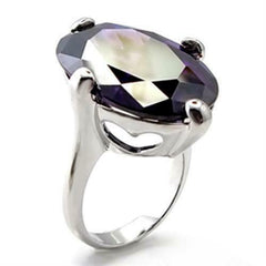 Jewellery Kingdom  10 CT Cocktail Oval Silver Rhodium Purple Ladies Amethyst Ring - Jewelry Rings - British D'sire