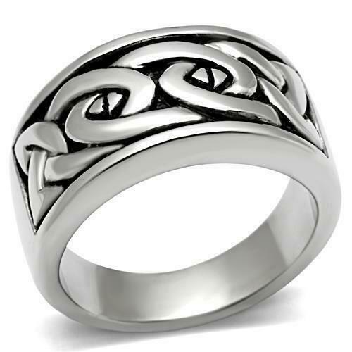 Jewellery Kingdom 13mm Thumb Wedding Signet Pinky Stainless Steel Chunky Silver Mens Ring Band - Jewelry Rings - British D'sire Main image