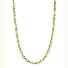 Jewellery Kingdom 18 Inch Cubic Zirconia Tennis Solitaires Unisex Necklace (Gold) - Necklaces & Pendants - British D'sire