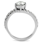 Jewellery Kingdom 1CT Solitaire Accents Cubiz Zirconia Stainless Steel Engagement Ladies Ring - Jewelry Rings - British D'sire