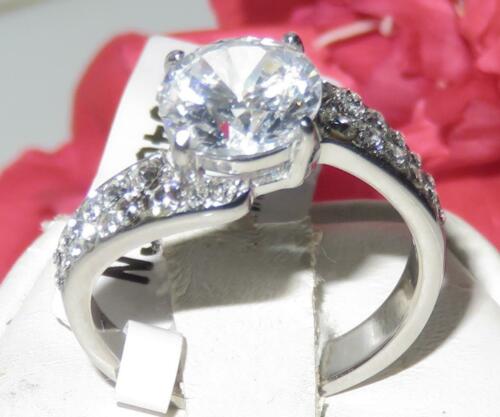 Jewellery Kingdom 2 Carat Ladies Cubic Zirconia Pave 8mm Stainless Steel Engagement Twist Ring - Jewelry Rings - British D'sire