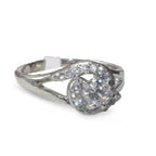 Jewellery Kingdom 2 CT Stainless Steel 2 Pieces Ladies Silver Wedding Engagement Ring Set - Engagement Rings - British D'sire