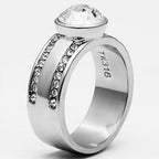 Jewellery Kingdom 2CT Ladies Band Bezel Cubic Zirconia Ring (Silver) - Jewelry Rings - British D'sire