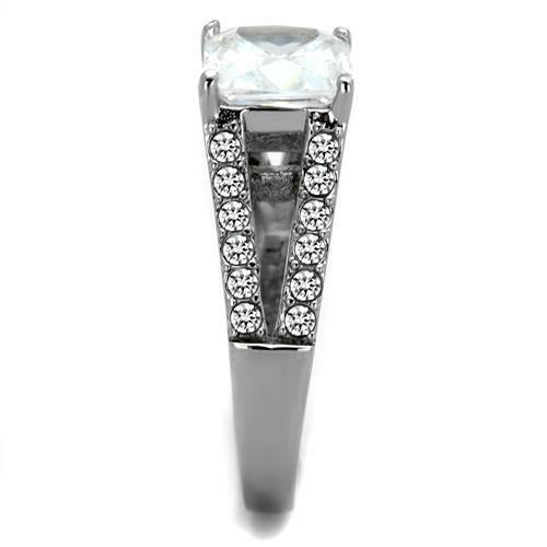 Jewellery Kingdom 2CT Ladies Princess Square Cut Cubic Zirconia Ring (Clear) - Jewelry Rings - British D'sire