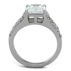 Jewellery Kingdom 2CT Ladies Princess Square Cut Cubic Zirconia Ring (Clear) - Jewelry Rings - British D'sire