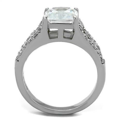 Jewellery Kingdom 2CT Ladies Princess Square Cut Cubic Zirconia Ring (Clear) - Jewelry Rings - British D'sire