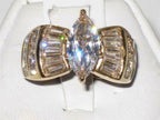 Jewellery Kingdom 3Carat Cz Baguettes Ladies 18kt Steel Sparkling Gold Marquise Ring - Jewelry Rings - British D'sire