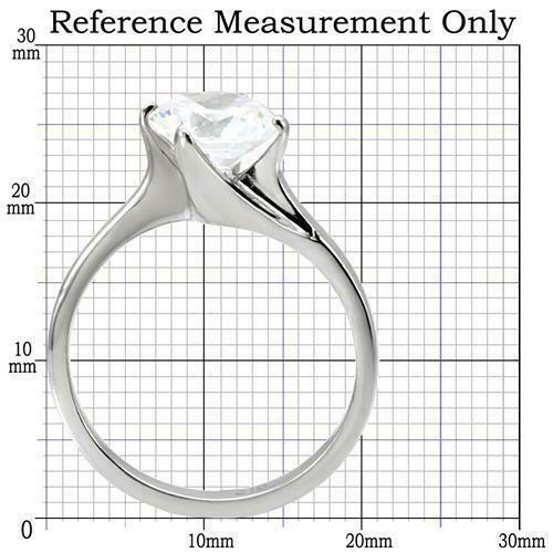 Jewellery Kingdom 3CT Simulated Diamonds Stainless Steel Ladies Engagement Solitaire Ring (Silver) - Jewelry Rings - British D'sire