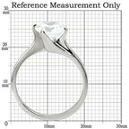 Jewellery Kingdom 3CT Simulated Diamonds Stainless Steel Ladies Engagement Solitaire Ring (Silver) - Jewelry Rings - British D'sire