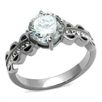 Jewellery Kingdom 3ct Solitaire In Stainless Steel With Cubic Zirconia Ladies Ring - Jewelry Rings - British D'sire