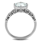 Jewellery Kingdom 3ct Solitaire In Stainless Steel With Cubic Zirconia Ladies Ring - Jewelry Rings - British D'sire