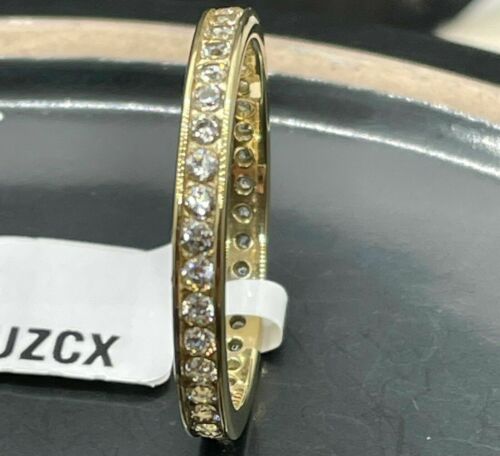 Jewellery Kingdom 3mm Band Stacking Full Eternity Ring (Gold) - Jewelry Rings - British D'sire