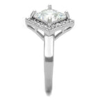 Jewellery Kingdom 4 CT Silver Cubic Zirconia Square Dress Ladies Princess Ring - Jewelry Rings - British D'sire