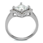 Jewellery Kingdom 4 CT Silver Cubic Zirconia Square Dress Ladies Princess Ring - Jewelry Rings - British D'sire