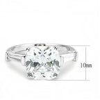 Jewellery Kingdom 4 CT Solitaire Accents Baguettes Three Stone Sparkling Ladies Cubic Zirconia Ring - Jewelry Rings - British D'sire