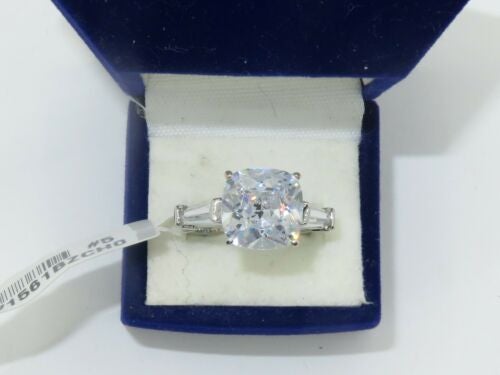 Jewellery Kingdom 4 CT Solitaire Accents Baguettes Three Stone Sparkling Ladies Cubic Zirconia Ring - Jewelry Rings - British D'sire