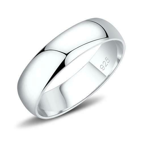 Jewellery Kingdom 925 D Shape Ladies Mens Sterling Silver Band Wedding Ring - Jewelry Rings - British D'sire Main image