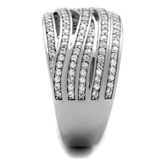 Jewellery Kingdom 925 Sterling Silver Simulated Micro Pave Band Comfort Womens Diamond Ring - Jewelry Rings - British D'sire
