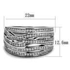 Jewellery Kingdom 925 Sterling Silver Simulated Micro Pave Band Comfort Womens Diamond Ring - Jewelry Rings - British D'sire