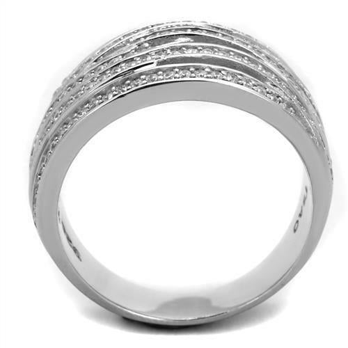 Jewellery Kingdom 925 Sterling Silver Simulated Micro Pave Band Comfort Womens Diamond Ring - Jewelry Rings - British D'sire