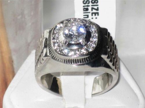 Jewellery Kingdom 948 Mens Round Stainless Steel Lasting Simulated