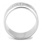 Jewellery Kingdom 9mm Cross Mens Cz Thumb Wedding Signet Pinky Stainless Steel Ring (Silver) - Jewelry Rings - British D'sire
