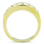 Jewellery Kingdom 9mm Eternity Steel Cubic Zirconia Ladies Princess Cut Gold Band - Jewelry Rings - British D'sire