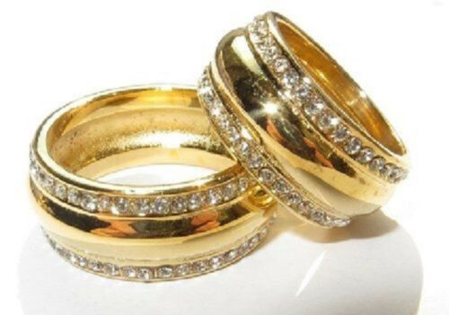 Jewellery Kingdom 9mm Wedding Band Cz Steel Ladies 18kt Solid Full Eternity Ring Gold (Yellow) - Jewelry Rings - British D'sire Main image