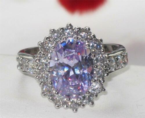 Jewellery Kingdom Amethyst Oval Dress Cubic Zirconia Ring (Purple) Secondary image