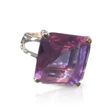 Jewellery Kingdom Amethyst Purple Lavender Princess Cut Solitaire Ring (Silver) - Rings - British D'sire Main image