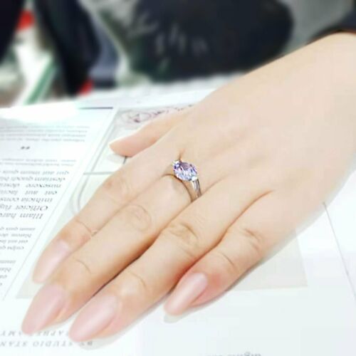 Jewellery Kingdom Amethyst Solitaire Emerald Cuts Simulated Diamonds Ring (Silver) - Jewelry Rings - British D'sire