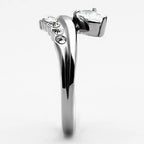 Jewellery Kingdom Arrow Head Cubic Zirconia Stainless Steel Ladies Pear Ring (Silver) - Jewelry Rings - British D'sire