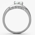 Jewellery Kingdom Arrow Head Cubic Zirconia Stainless Steel Ladies Pear Ring (Silver) - Jewelry Rings - British D'sire
