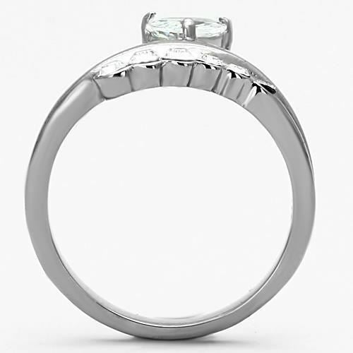 Jewellery Kingdom Arrow Head Cubic Zirconia Stainless Steel Ladies Pear Ring (Silver) - Jewelry Rings - British D'sire