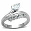 Jewellery Kingdom Arrow Head Cubic Zirconia Stainless Steel Ladies Pear Ring (Silver) - Jewelry Rings - British D'sire
