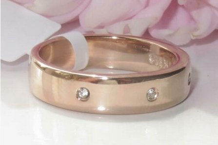 Jewellery Kingdom Band 5mm Ladies Cubic Zirconia Wedding Thumb Pave Ring (Rose Gold) - Jewelry Rings - British D'sire Main image