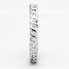 Jewellery Kingdom Band Cubic Zirconia Stacking Wedding Full Eternity Ring (Silver) - Jewelry Rings - British D'sire