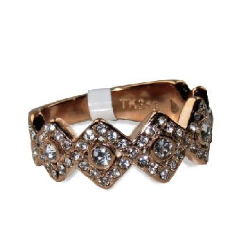 Jewellery Kingdom Band Eternity Cubic Zirconia Bezel 8mm Ladies Steel Pretty All Sizes Ring (Rose Gold) - Jewelry Rings - British D'sire Main image