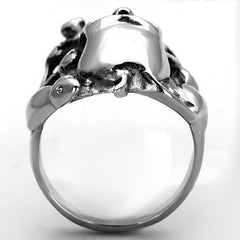 Jewellery Kingdom Band Snake Biker Thumb Signet Pinky Stainless Steel Silver Mens Skull Ring - Jewelry Rings - British D'sire