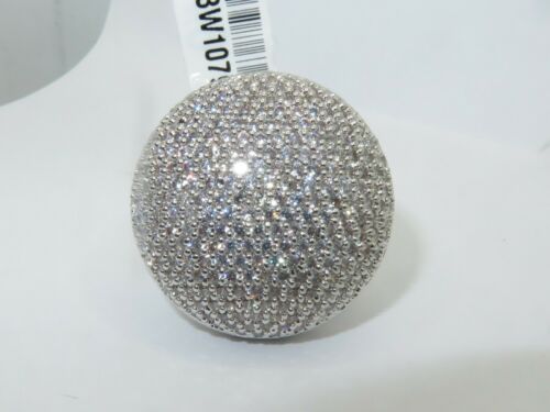 Jewellery Kingdom Big Cocktail Ladies Cubic Zirconia Pave Statement Cubic Zirconia Sparkling Ring (Silver) - Jewelry Rings - British D'sire
