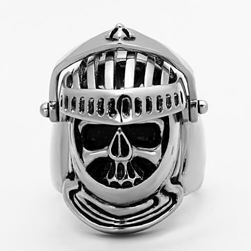 Jewellery Kingdom Biker Thumb Signet Pinky Stainless Steel Helmet Moves Mens Skull Ring Band Secondary image