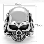 Jewellery Kingdom Biker Thumb Signet Pinky Stainless Steel Mens Skull Ring Band - Jewelry Rings - British D'sire