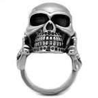 Jewellery Kingdom Biker Thumb Signet Pinky Stainless Steel Mens Skull Ring Band - Jewelry Rings - British D'sire