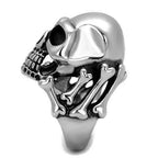 Jewellery Kingdom Biker Thumb Signet Pinky Stainless Steel Mens Skull Ring Band - Jewelry Rings - British D'sire